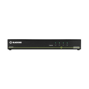 Black Box SS4P-SH-DVI-U Secure 4-Port, Singlel-Head DVI-I KVM Switch, 4K Ultra-HD Support, PS2, USB, Audio